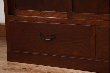 レトロ家具　アンティーク 前面欅材 レトロな茶箪笥(収納棚)