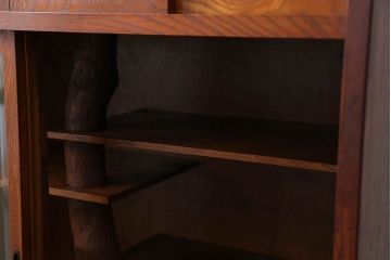 レトロ家具　アンティーク 前面欅材 レトロな茶箪笥(収納棚)