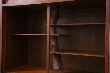 レトロ家具　アンティーク 前面欅材 レトロな茶箪笥(収納棚)