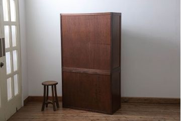 レトロ家具　アンティーク 前面欅材 レトロな茶箪笥(収納棚)