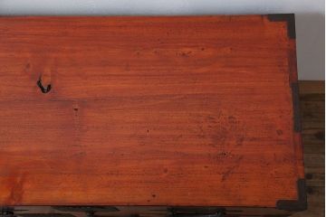 アンティーク家具　古民具・骨董 脚付き二本松箪笥ローチェスト(2)(時代箪笥ローボード)