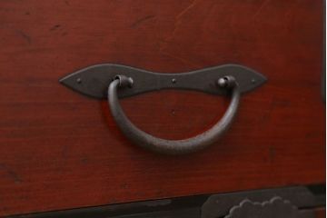 アンティーク家具　古民具・骨董 脚付き二本松箪笥ローチェスト(2)(時代箪笥ローボード)