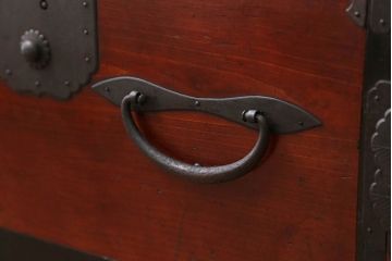 アンティーク家具　古民具・骨董 脚付き二本松箪笥ローチェスト(2)(時代箪笥ローボード)