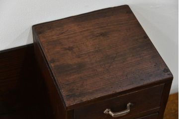 アンティーク家具　アンティーク 使い込まれた引き出し付き本立て