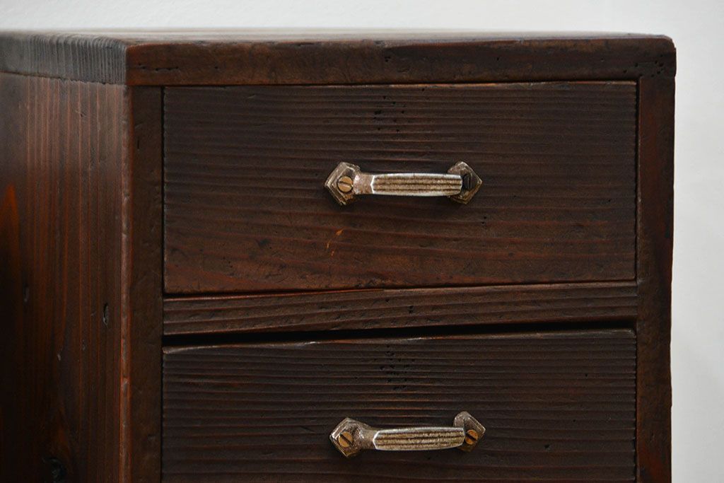 アンティーク家具　アンティーク 使い込まれた引き出し付き本立て