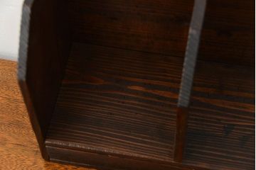 アンティーク家具　アンティーク 使い込まれた引き出し付き本立て