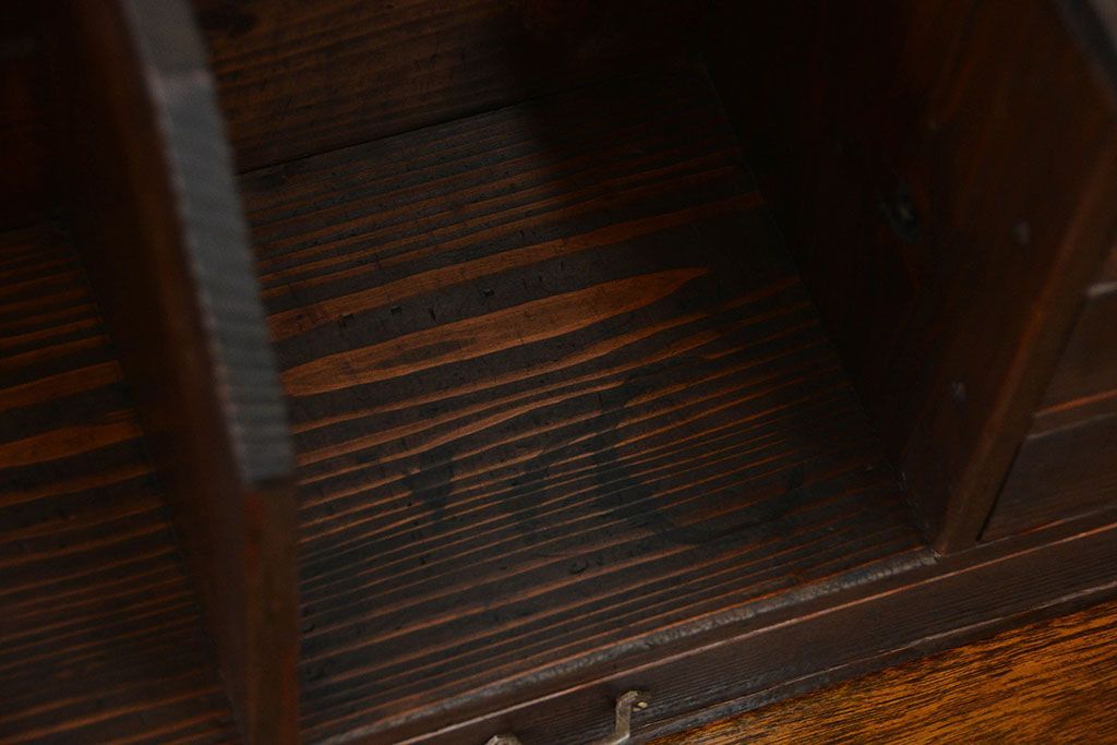 アンティーク家具　アンティーク 使い込まれた引き出し付き本立て