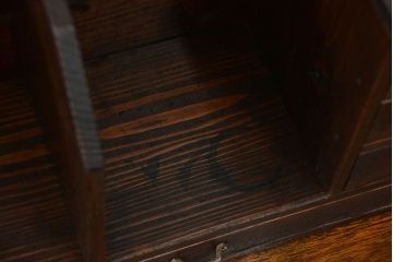 アンティーク家具　アンティーク 使い込まれた引き出し付き本立て