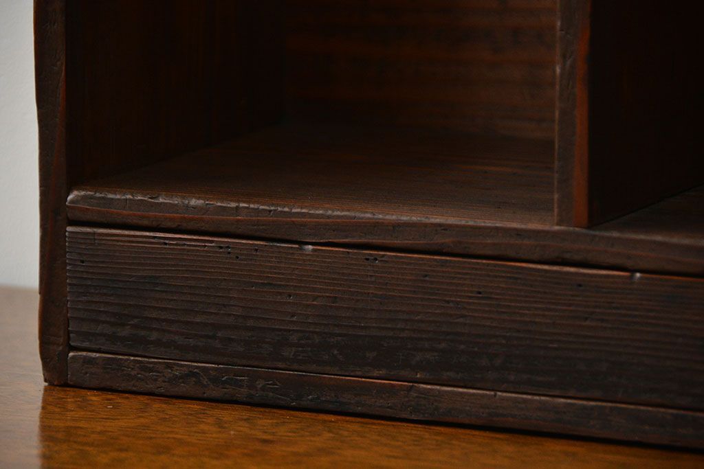 アンティーク家具　アンティーク 使い込まれた引き出し付き本立て