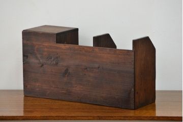 アンティーク家具　アンティーク 使い込まれた引き出し付き本立て