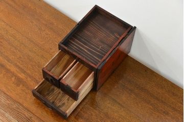 アンティーク家具　古民具・骨董 使い込まれた硯箱(小引き出し)