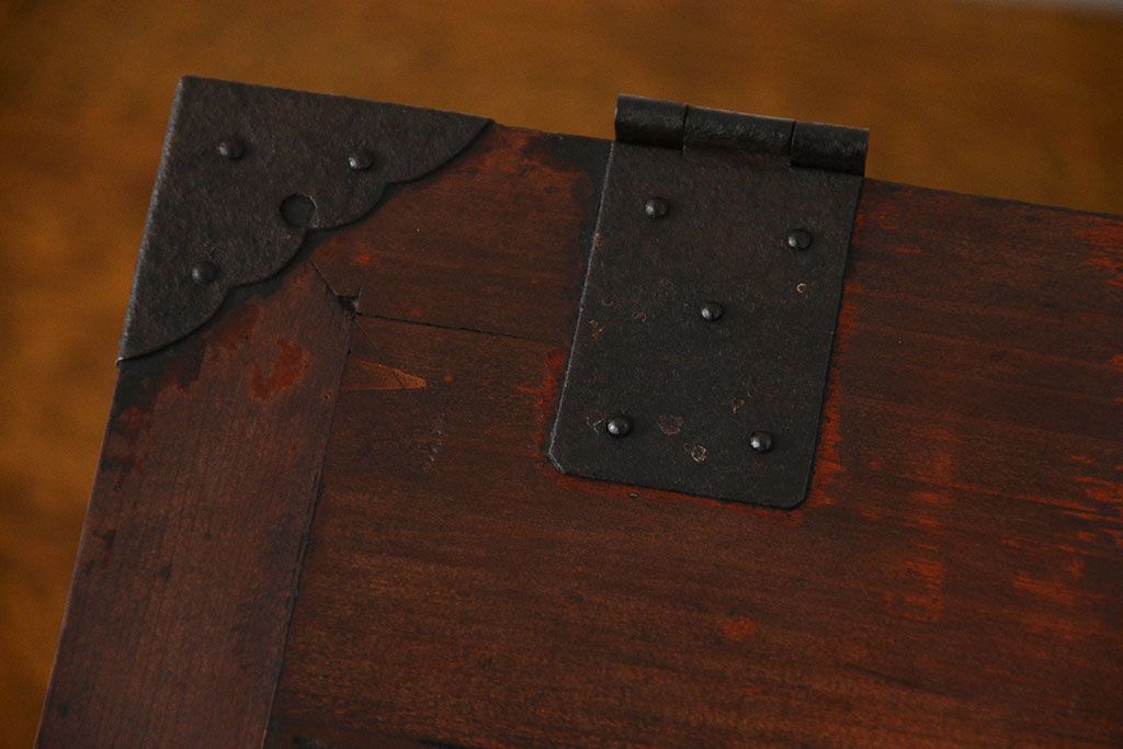 アンティーク家具　古民具・骨董 使い込まれた硯箱(小引き出し)