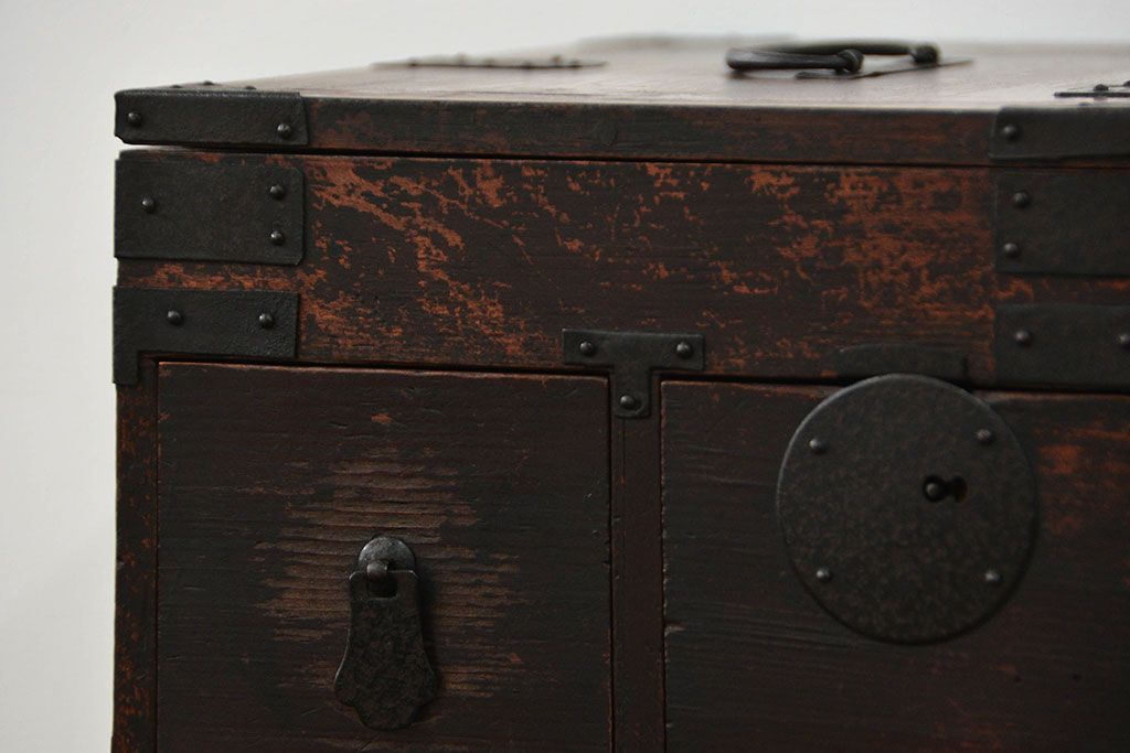 アンティーク家具　古民具・骨董 使い込まれた硯箱(小引き出し)