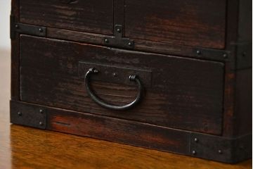 アンティーク家具　古民具・骨董 使い込まれた硯箱(小引き出し)