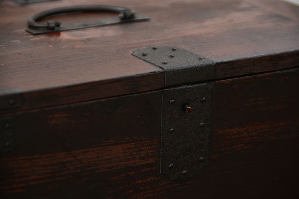 アンティーク家具　古民具・骨董 使い込まれた硯箱(小引き出し)