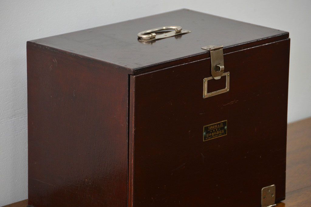 アンティーク家具　アンティーク 歯医者さんの古い往診箱(2)(小引き出し、裁縫箱)