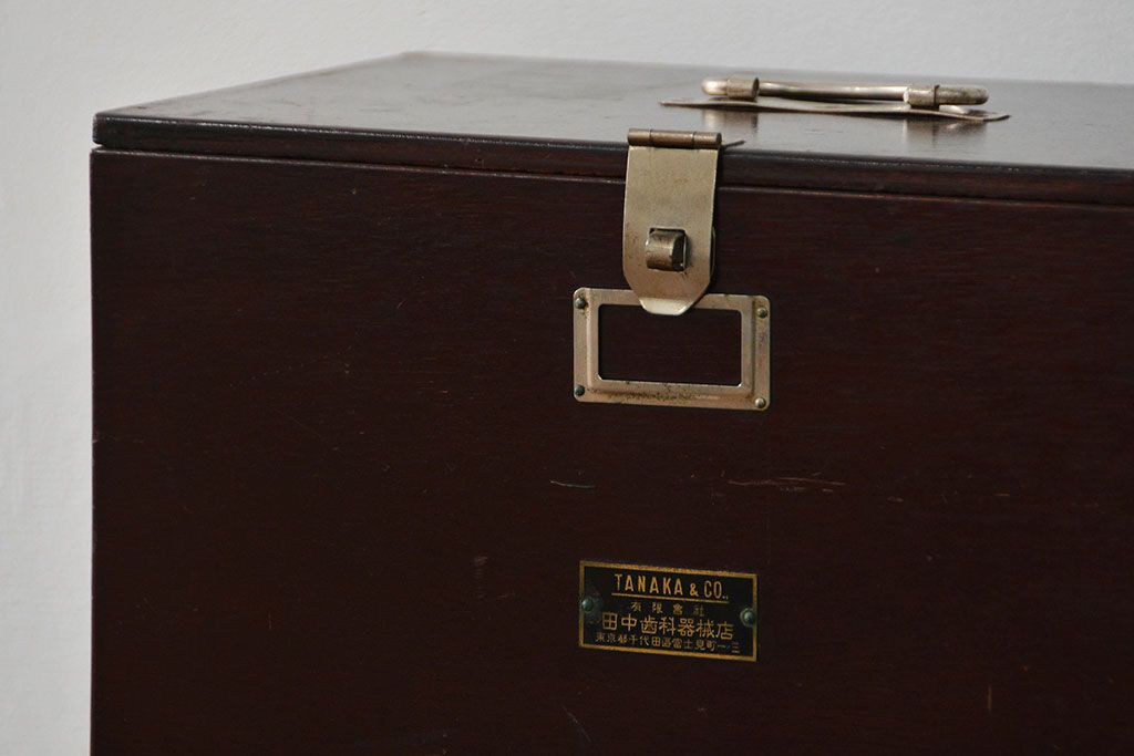 アンティーク家具　アンティーク 歯医者さんの古い往診箱(2)(小引き出し、裁縫箱)