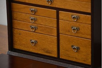 アンティーク家具　アンティーク 歯医者さんの古い往診箱(2)(小引き出し、裁縫箱)
