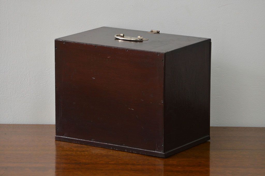 アンティーク家具　アンティーク 歯医者さんの古い往診箱(2)(小引き出し、裁縫箱)