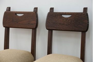 ヴィンテージ家具　オランダビンテージ オーク材 ダイニングチェア 2脚セット