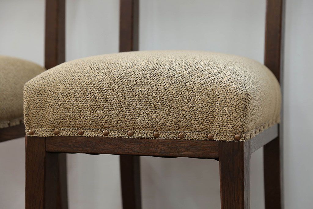 ヴィンテージ家具　オランダビンテージ オーク材 ダイニングチェア 2脚セット