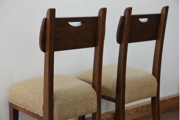 ヴィンテージ家具　オランダビンテージ オーク材 ダイニングチェア 2脚セット