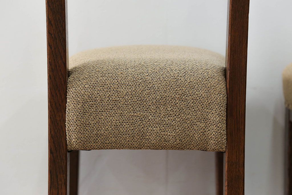 ヴィンテージ家具　オランダビンテージ オーク材 ダイニングチェア 2脚セット