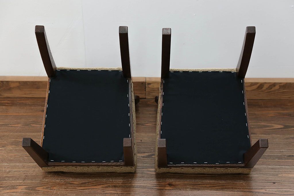 ヴィンテージ家具　オランダビンテージ オーク材 ダイニングチェア 2脚セット