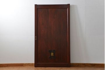 アンティーク 総欅材の重厚な蔵戸(扉、玄関戸)