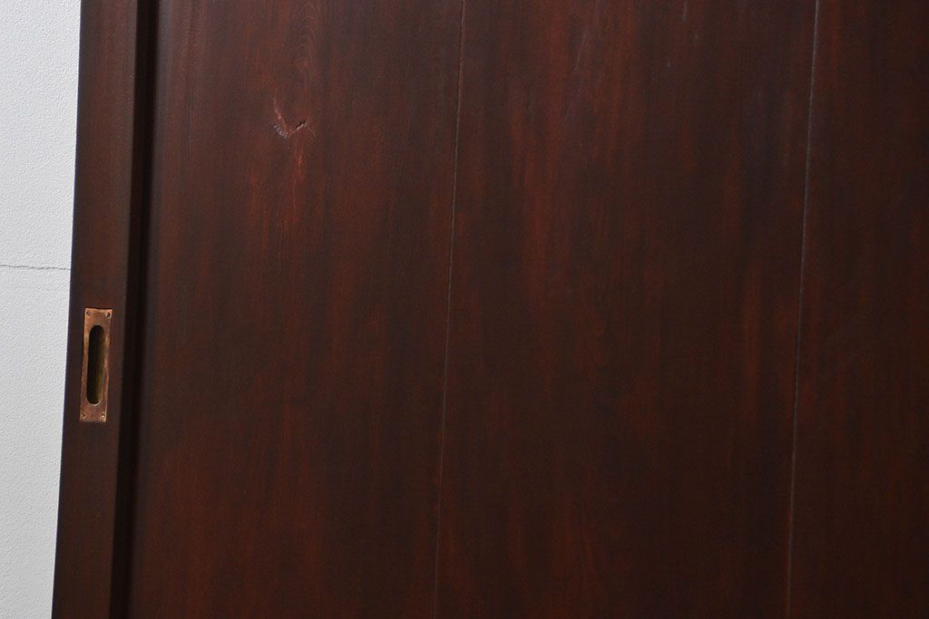 アンティーク 総欅材の重厚な蔵戸(扉、玄関戸)