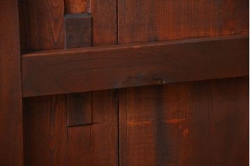 アンティーク 総欅材の重厚な蔵戸(扉、玄関戸)