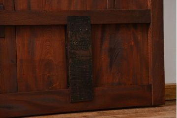 アンティーク 総欅材の重厚な蔵戸(扉、玄関戸)