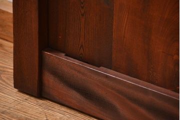 アンティーク 総欅材の重厚な蔵戸(扉、玄関戸)