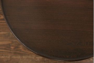 アンティーク家具　アンティーク 総欅材の回転サイドテーブル(花台、飾り台)