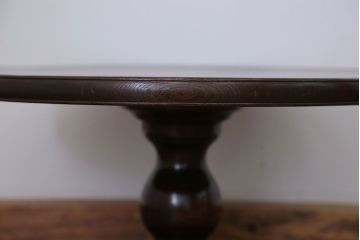 アンティーク家具　アンティーク 総欅材の回転サイドテーブル(花台、飾り台)