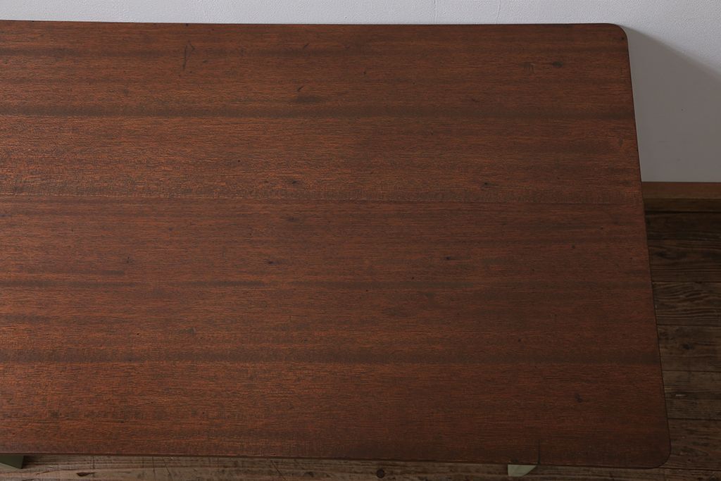 アンティーク家具　アンティークペイント　シンプルなダイニングテーブル(作業台)