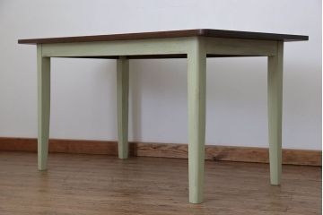 アンティーク家具　アンティークペイント　シンプルなダイニングテーブル(作業台)