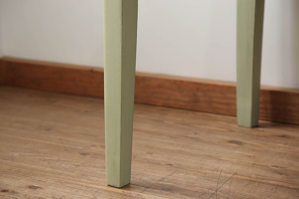 アンティーク家具　アンティークペイント　シンプルなダイニングテーブル(作業台)