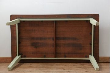 アンティーク家具　アンティークペイント　シンプルなダイニングテーブル(作業台)