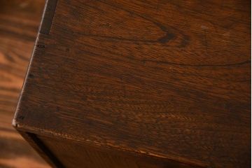 アンティーク家具　アンティーク 古い栓材の小さな慳貪(けんどん)扉 収納箱(小引き出し)