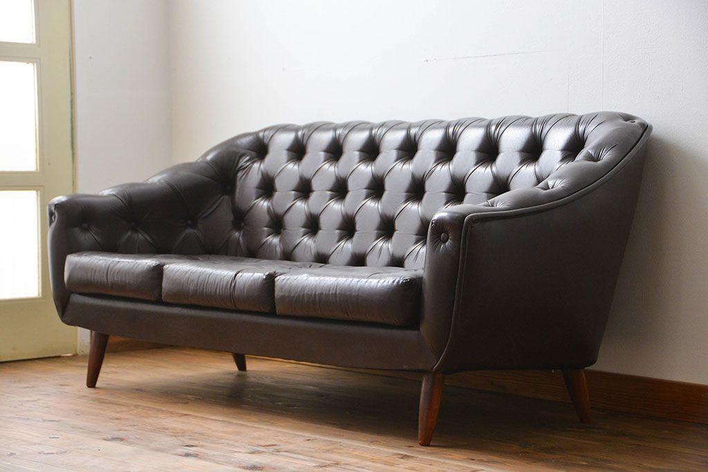 レトロ家具　昭和レトロ 1960年頃 ビンテージ 3Pソファ