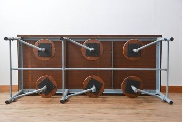 ラフジュ工房オリジナル 6脚格納スツールの作業台(テーブル、机)