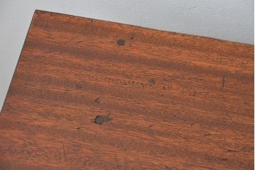 【ラフジュ工房オリジナル・格納スツールテーブル】　クッション座面の格納スツール6脚付き!ペイントアイアンレッグ作業台