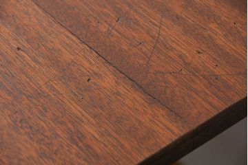 【ラフジュ工房オリジナル・格納スツールテーブル】　クッション座面の格納スツール6脚付き!ペイントアイアンレッグ作業台