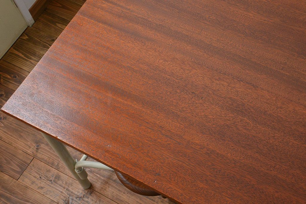 ラフジュ工房オリジナル 8脚格納スツールの特大作業台(テーブル  、机)