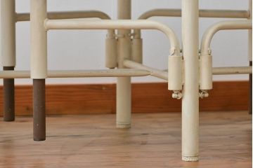 ラフジュ工房オリジナル 8脚格納スツールの特大作業台(テーブル  、机)