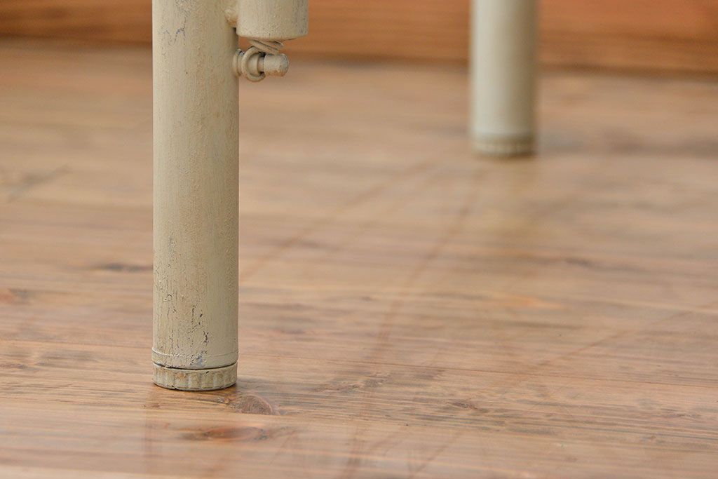 ラフジュ工房オリジナル 8脚格納スツールの特大作業台(テーブル  、机)