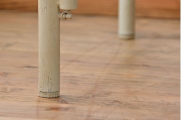 ラフジュ工房オリジナル 8脚格納スツールの特大作業台(テーブル  、机)