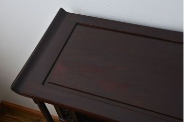 アンティーク家具　1970年頃 唐木製の高級飾り棚(茶棚、茶箪笥)