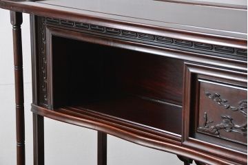 アンティーク家具　1970年頃 唐木製の高級飾り棚(茶棚、茶箪笥)